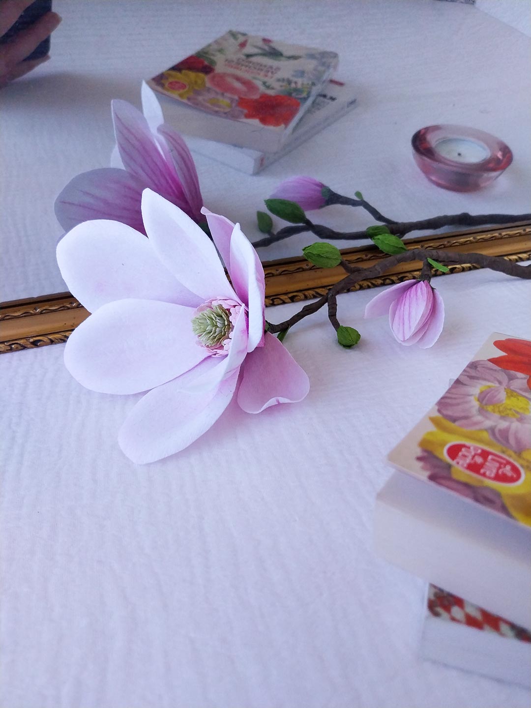 Branche de magnolia 1 fleur – Image 2