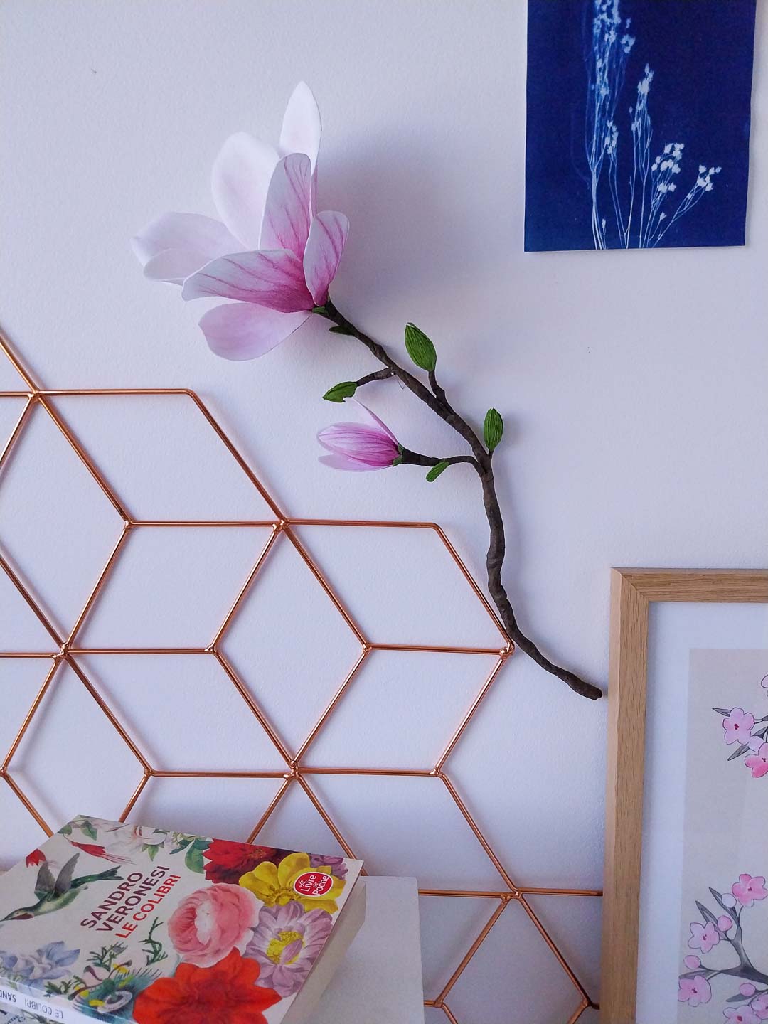 Branche de magnolia 1 fleur