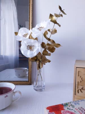 Fleur de coquelicot simple en papier